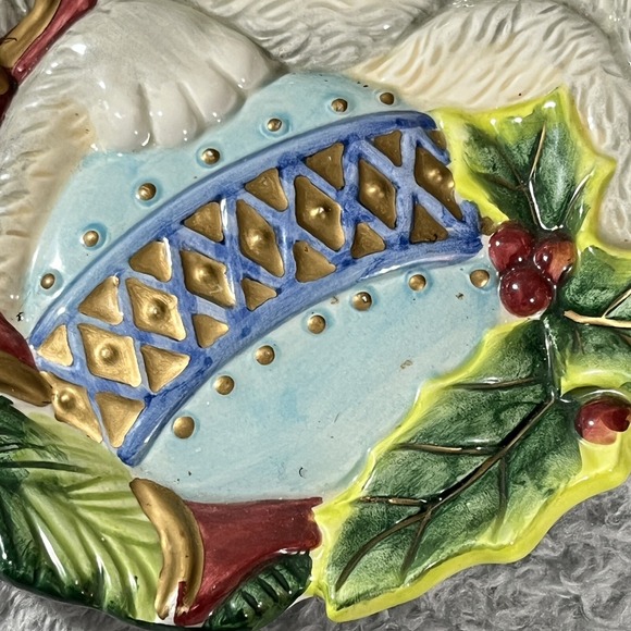 Fitz & Floyd Essentials Kristmas Kitty Christmas Decorative Plate Canape Tray - Picture 5 of 8